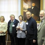 Jean Baker, Bob Daimond and guests at the Unveiling of the portrait 