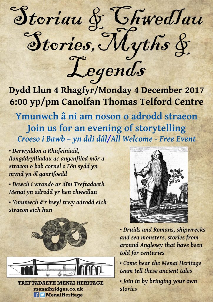 Stories Myths And Legends 4 December 2017 Menai Heritage